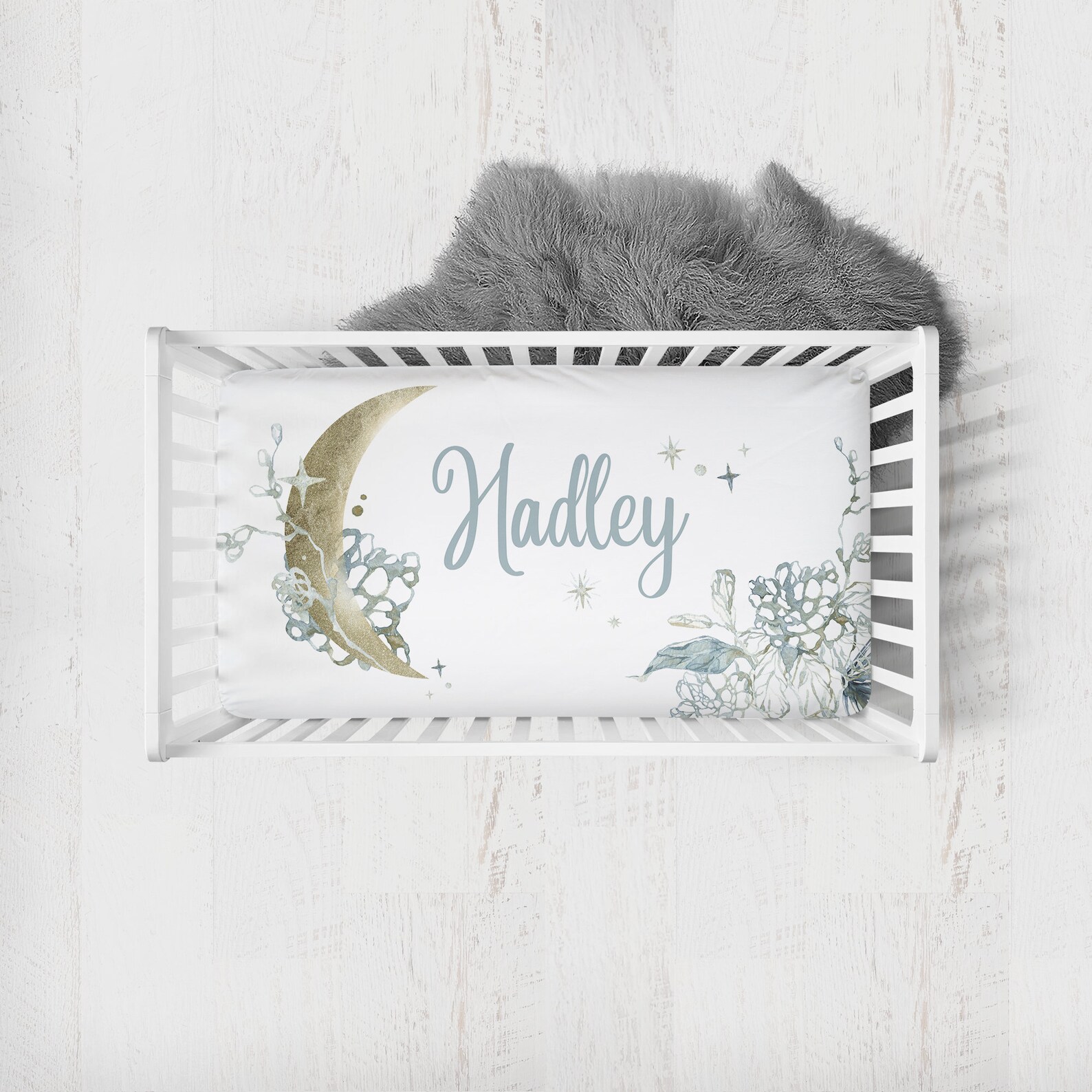 Moon Crib Bedding Love You To The Moon and Back Baby Girl Etsy