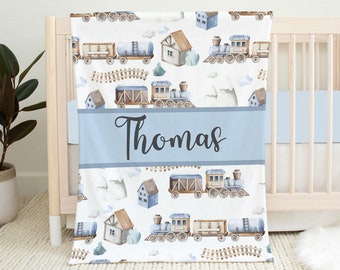 train crib bedding set