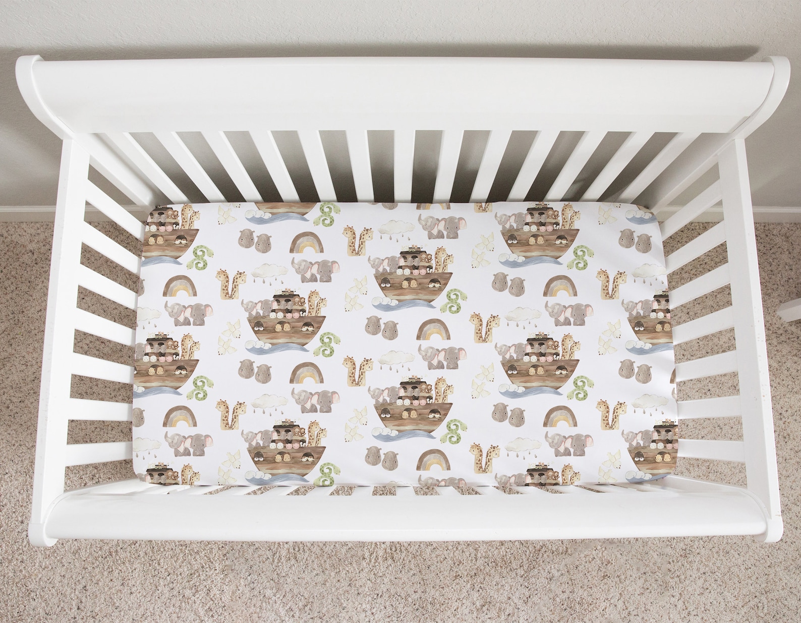 Noah's Ark Crib Bedding Set Baby Boy Crib Bedding Etsy