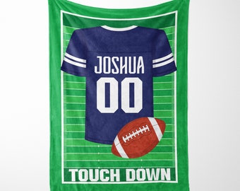 Personalized Football Blanket, Baby Name Blanket, Baby Boy Blanket Football Baby Blanket, Football Crib Bedding, Baby Shower Gift Sport Gift