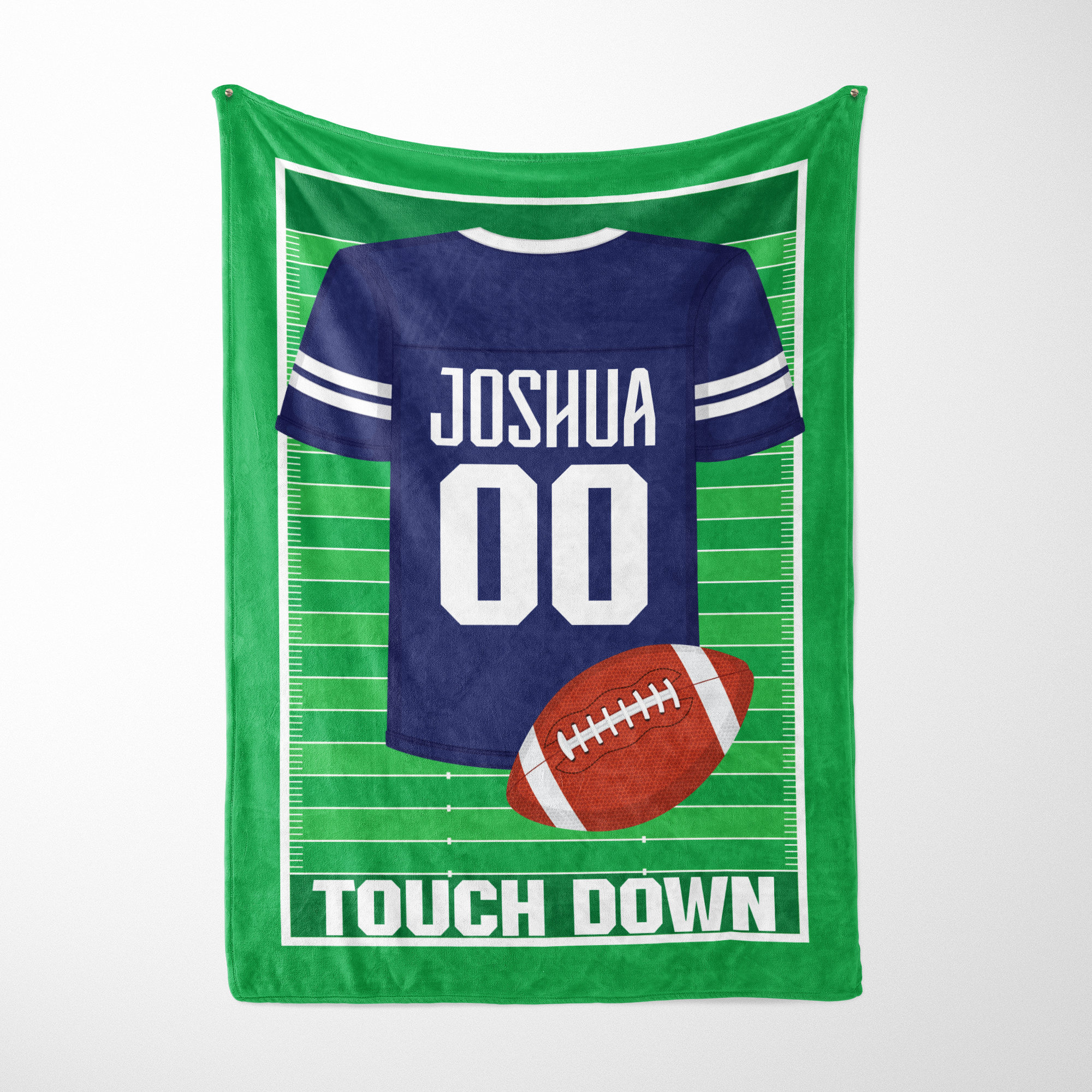 Personalized Football Blanket Baby Name Blanket Baby Boy Etsy UK