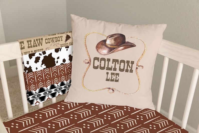Baby Boy Crib Bedding Set Cowboy Baby Bedding Western Crib Etsy