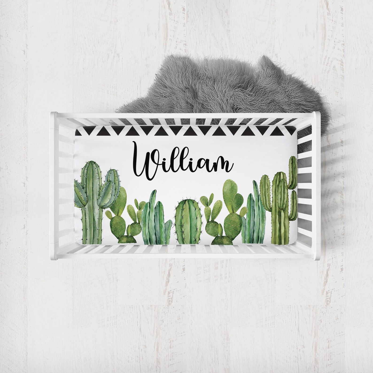 Cactus Crib Bedding Set Boy Baby Boy Crib Bedding Cactus Etsy