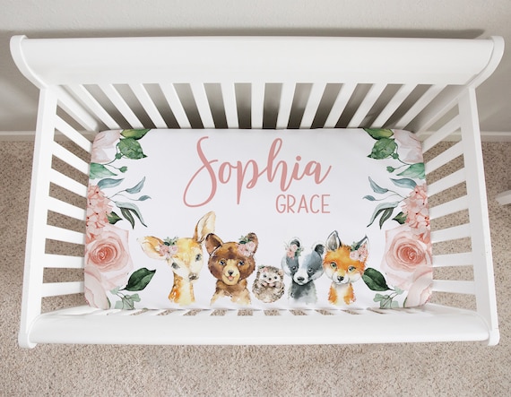 Woodland Creatures Baby Girl Woodland Nursery Bedding Woodland