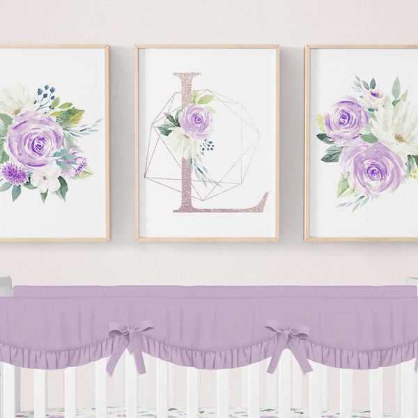 Purple Nursery Decor Etsy