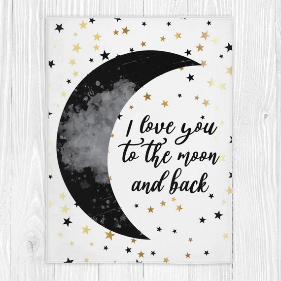 I love you to the moon and back baby blanket sale