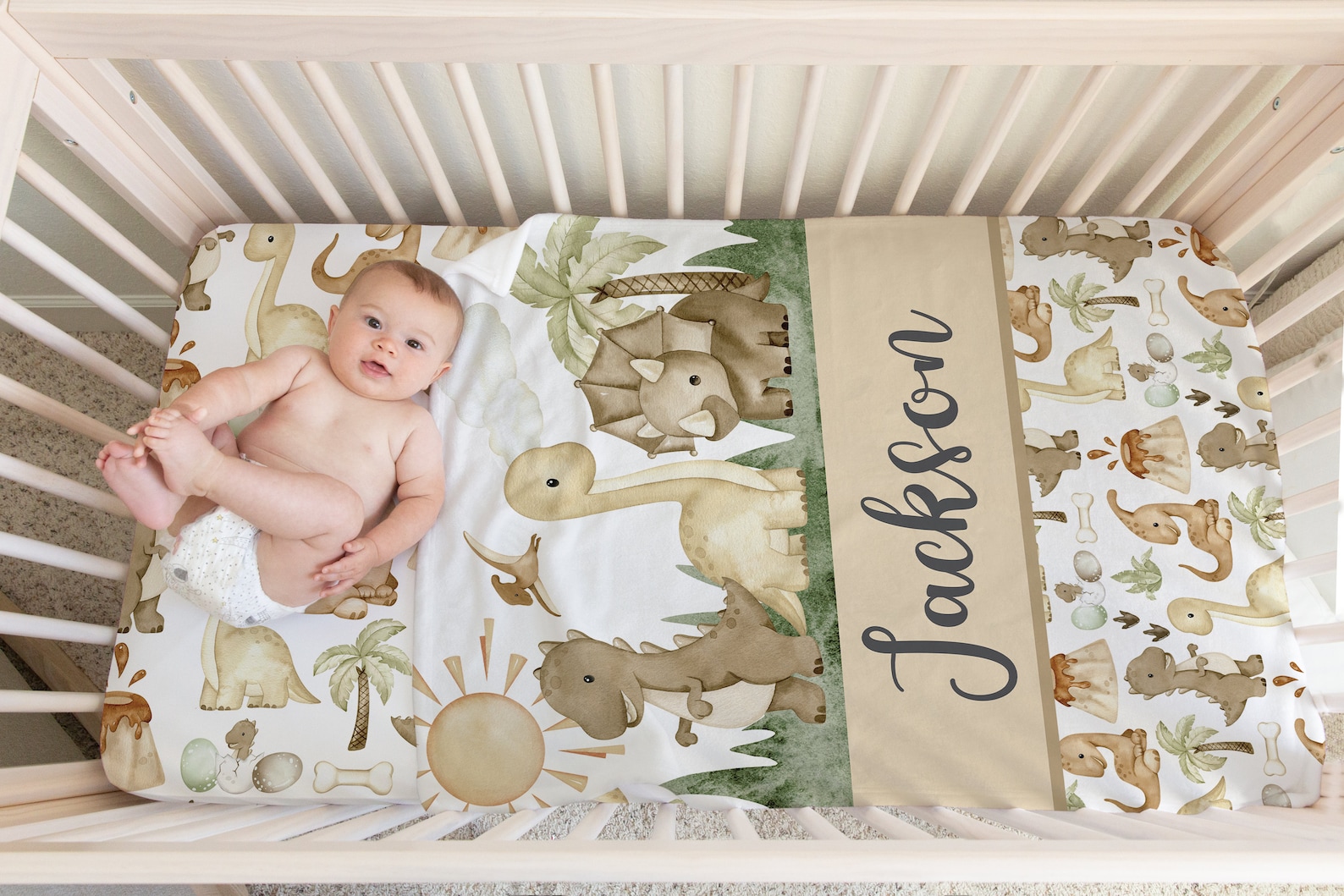 Dinosaur Crib Bedding Set Baby Boy Crib Bedding Dinosaur Etsy