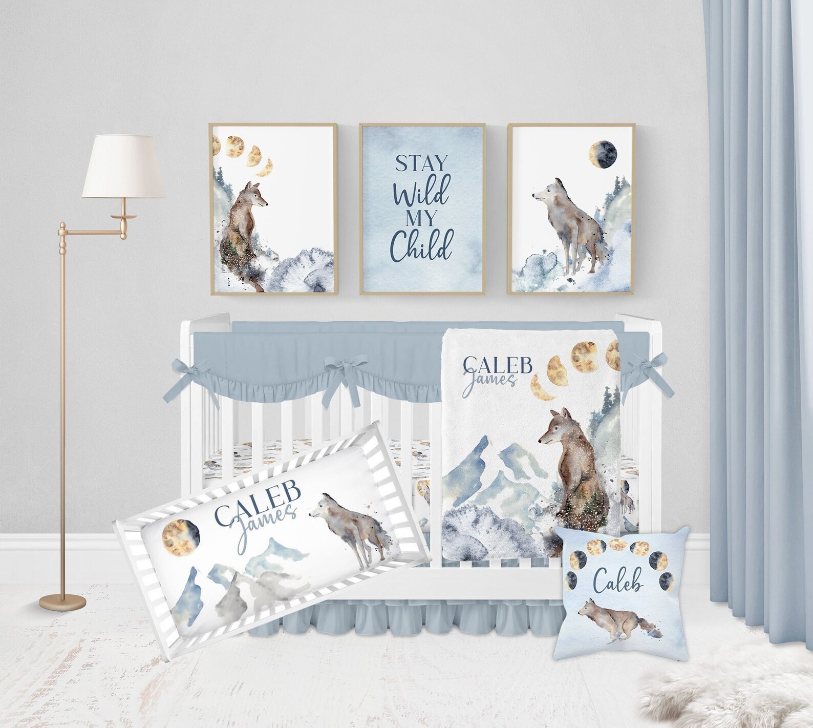 Wolf Crib Bedding Set Baby Boy Crib Bedding Set Wolf Etsy