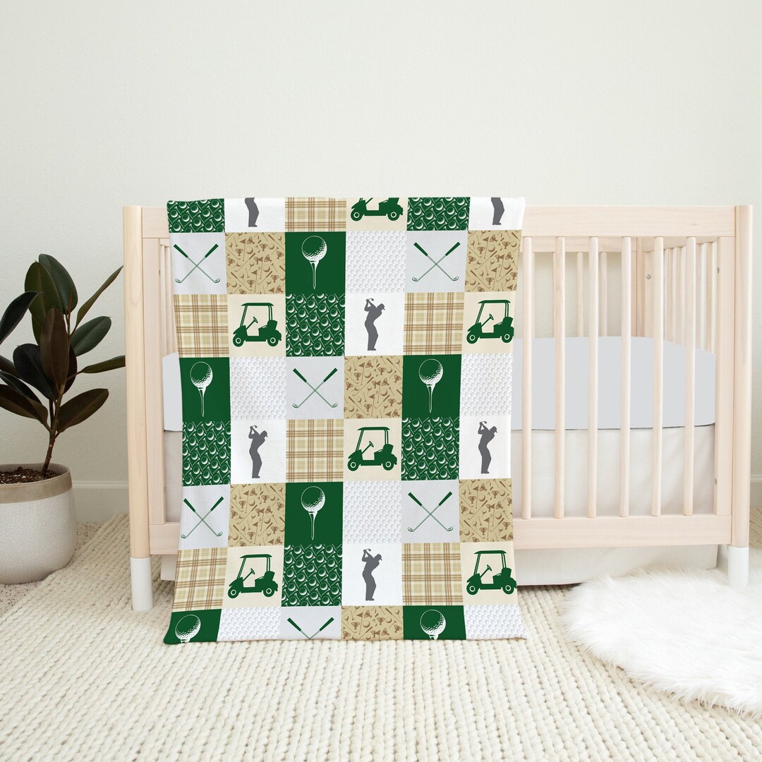 Golf Baby Blanket, Baby Boy Blanket, Baby Shower Gift, Baby Boy Gift