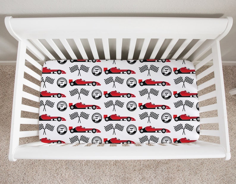 Race Car Crib Bedding Set Baby Boy Crib Bedding Set Race Car Etsy
