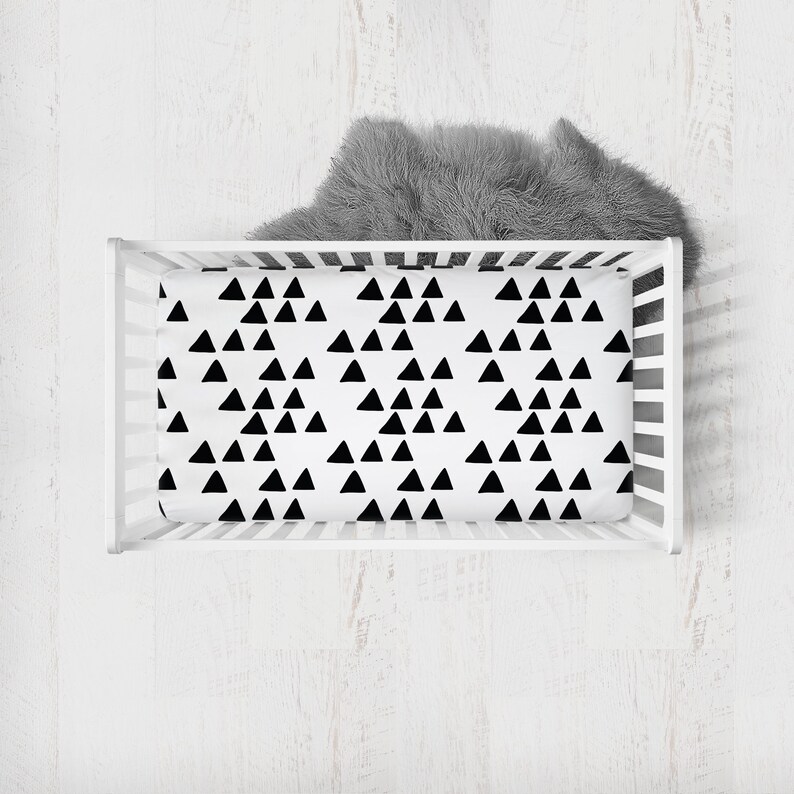 Black and White Crib Bedding Set Boy Crib Bedding Black and Etsy