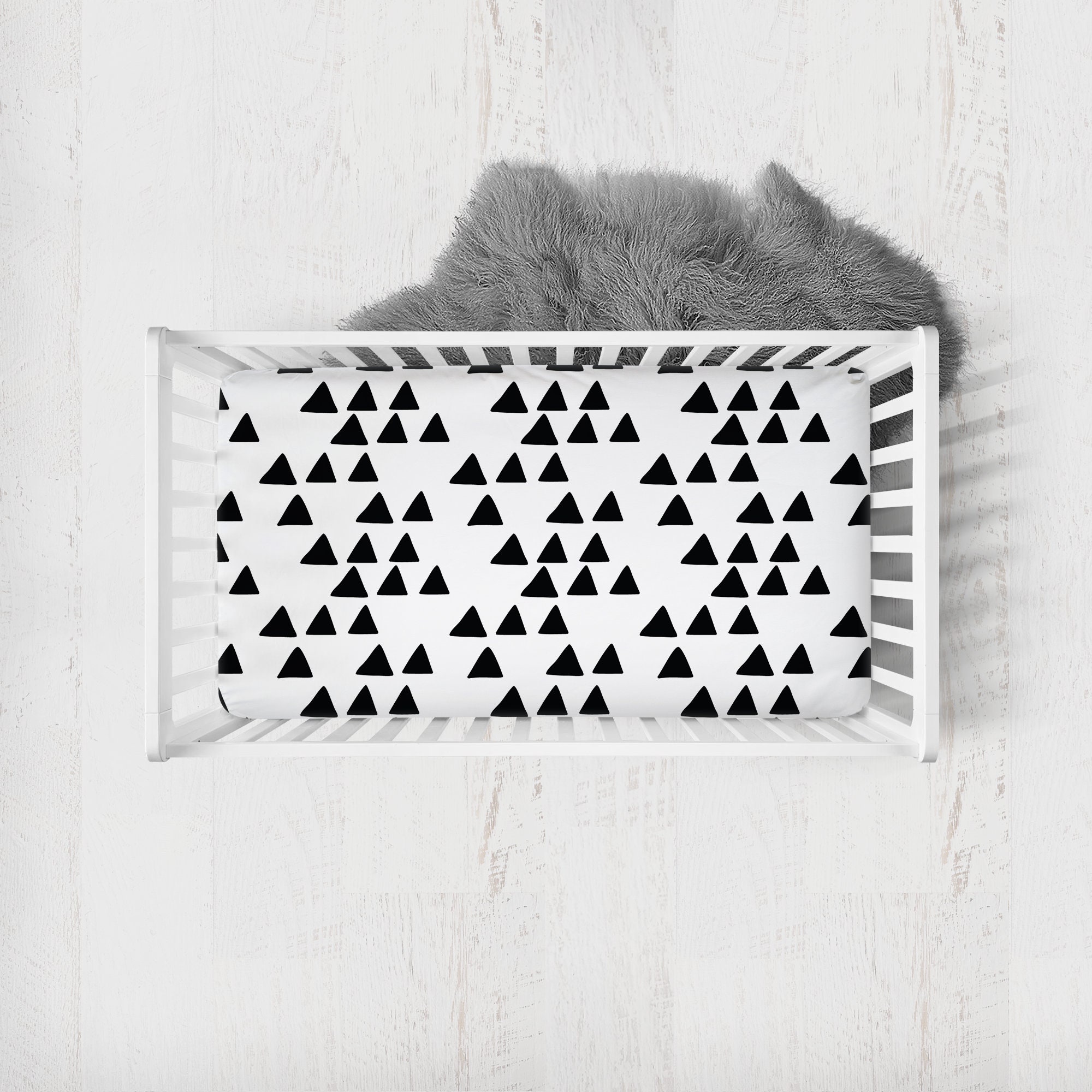 Black and White Crib Bedding Set, Boy Crib Bedding, Black and White