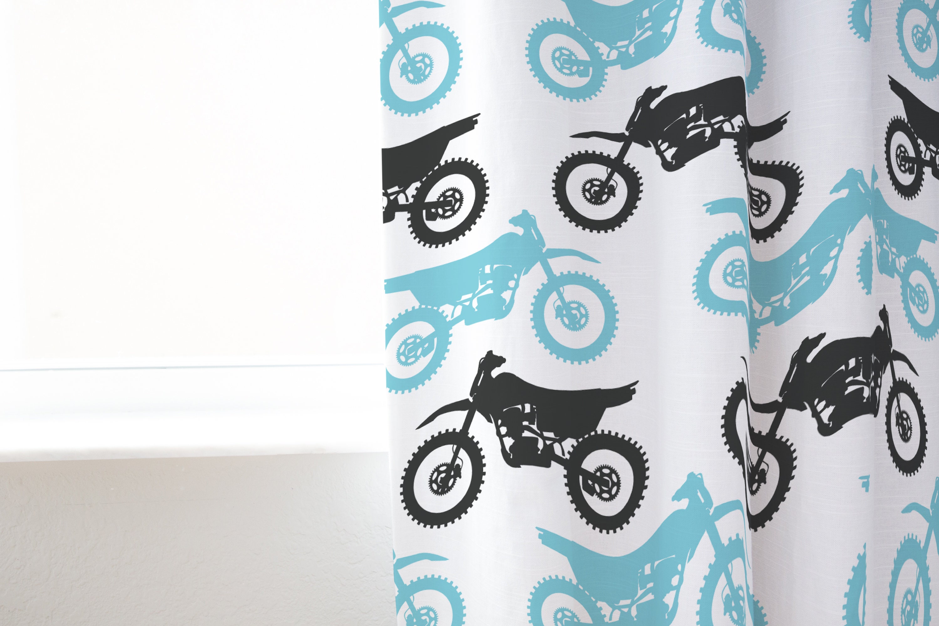 Motocross-Verdunkelungsvorhänge – American Flag Design Für Jungs, Teenies & Erwachsene – 100% Samt, Viele Größen