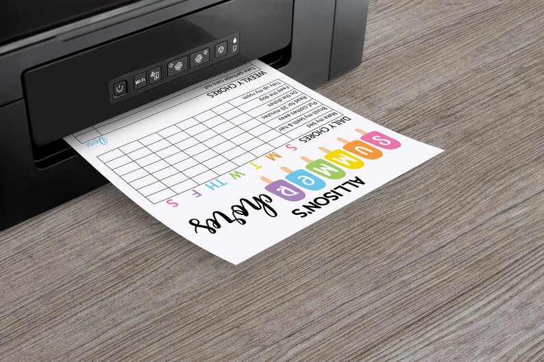 Editable Summer Chore Chart, Printable Chore Chart For Kids, Summer Routine, Daily & Weekly Kids Chore Responsibility Chart Instant Download image 4