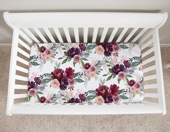 Mauve crib clearance sheet