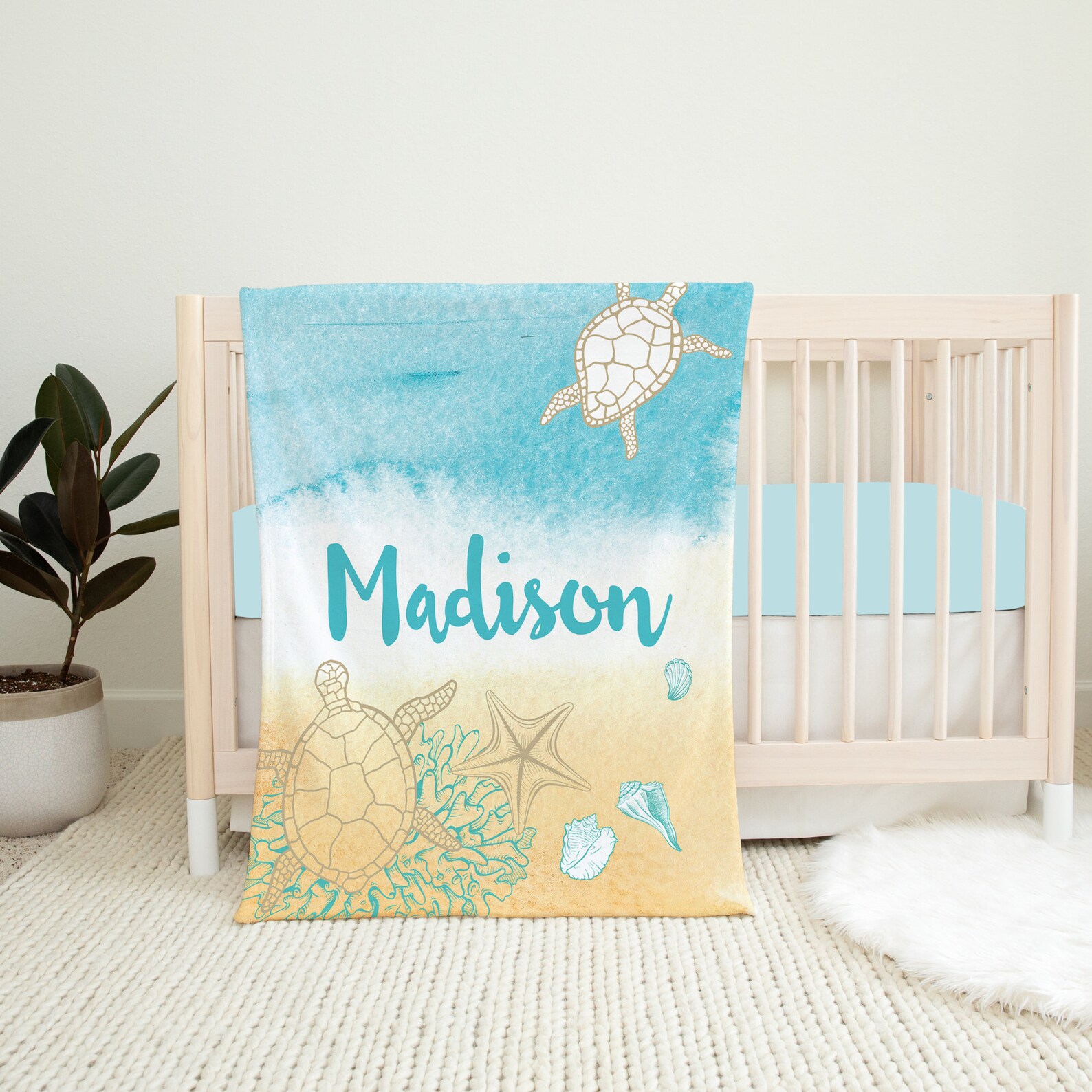 Ocean Crib Bedding, Sea Turtle Crib Bedding Set, Crib Bedding Set Girl