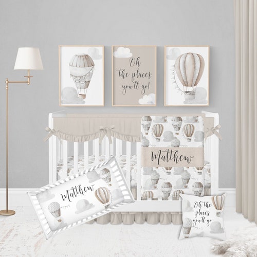 Hot Air Balloon Crib Bedding Set Baby Boy Crib Bedding Hot Etsy