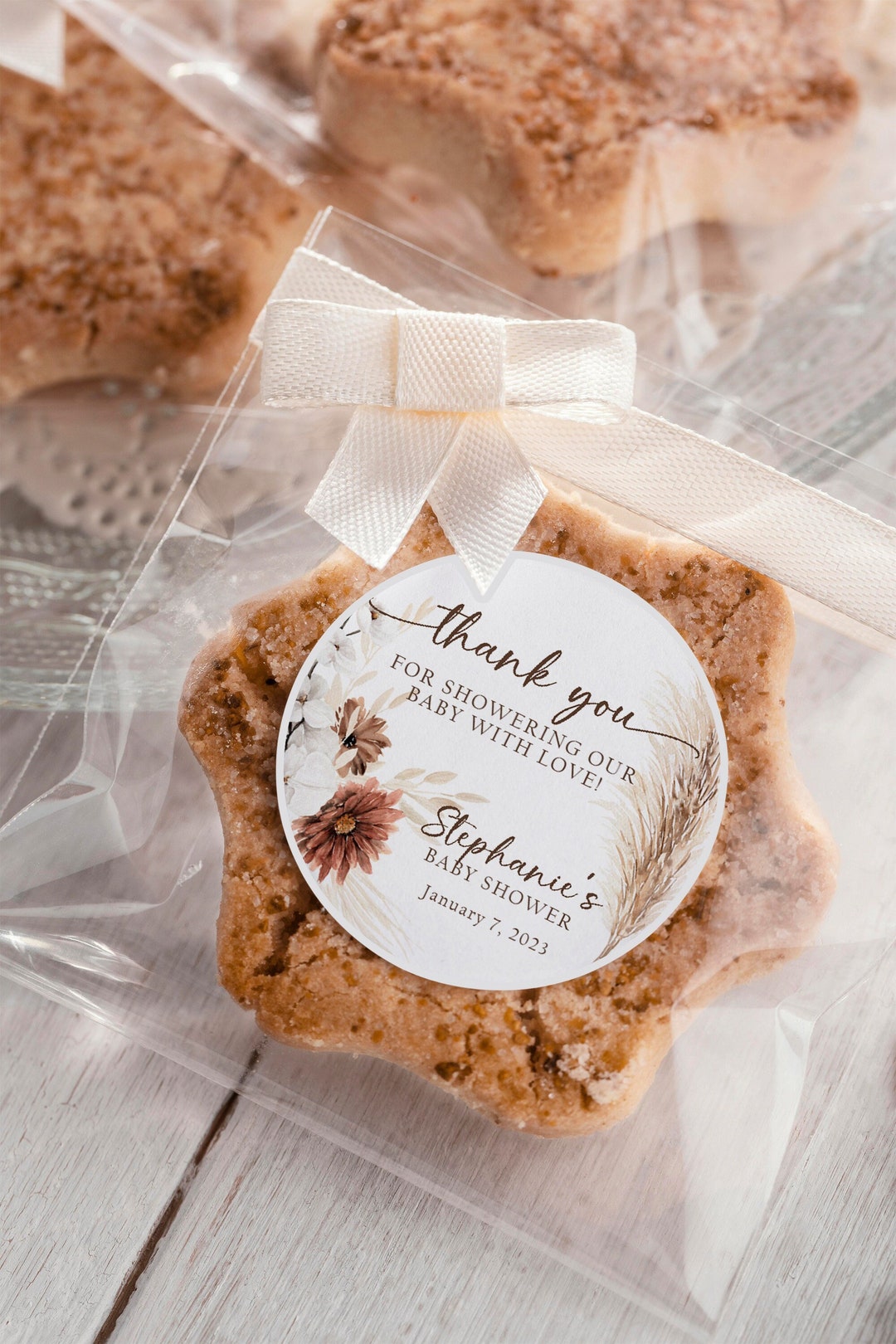 Boho Baby Shower Favor Stickers Pampas Grass Boho Baby Shower Etsy