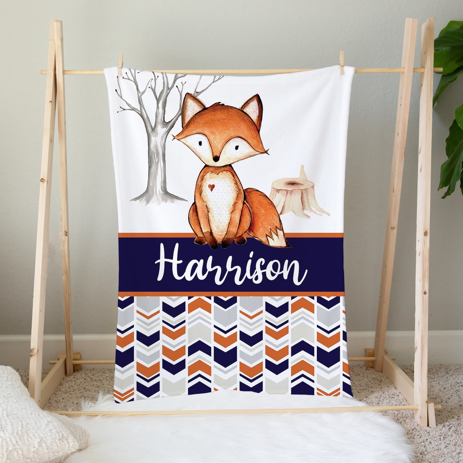 Fox Crib Bedding Set Baby Boy Crib Bedding Set Woodland Crib Etsy