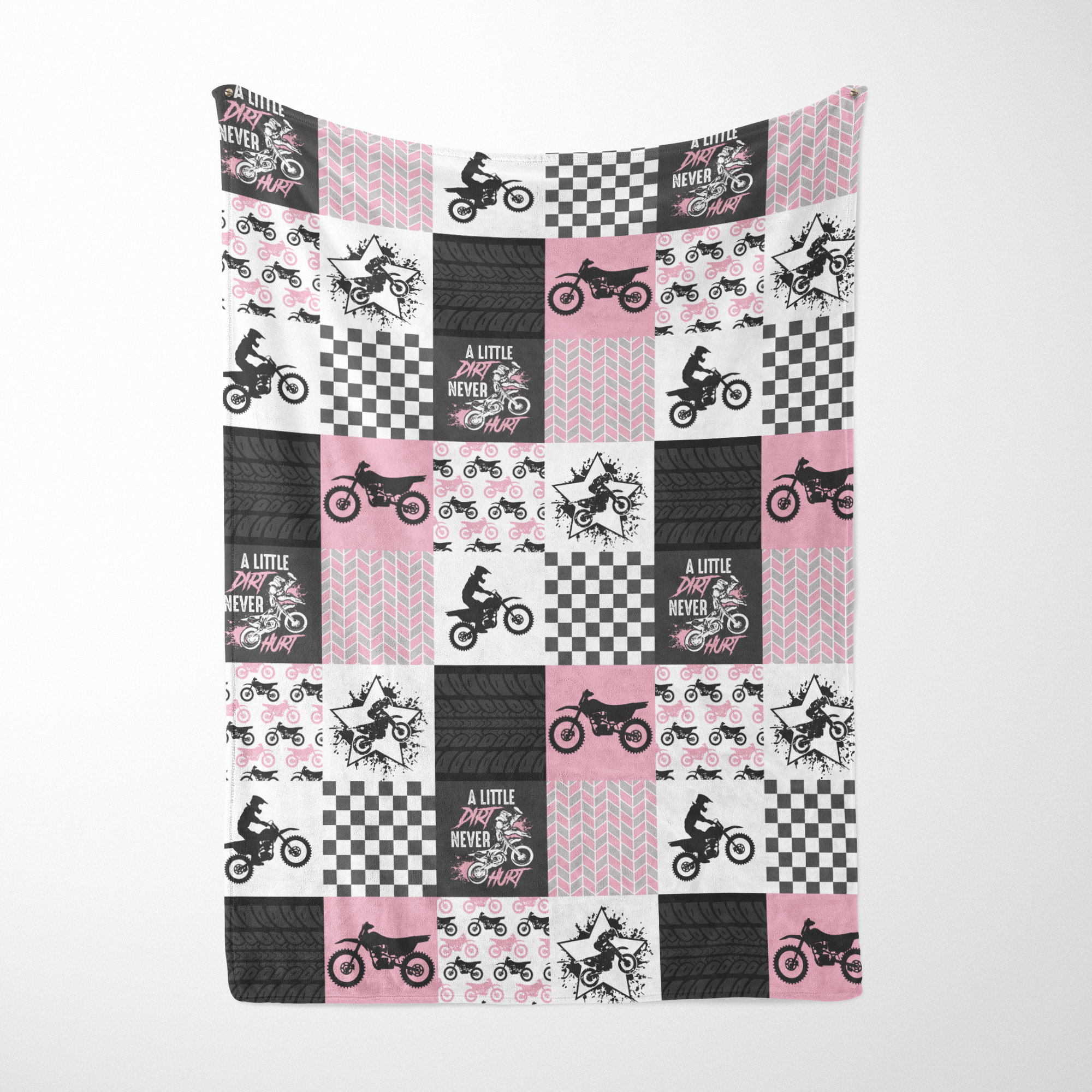 Pink Motocross Baby Girl Blanket Motocross Blanket Dirt Bike Etsy