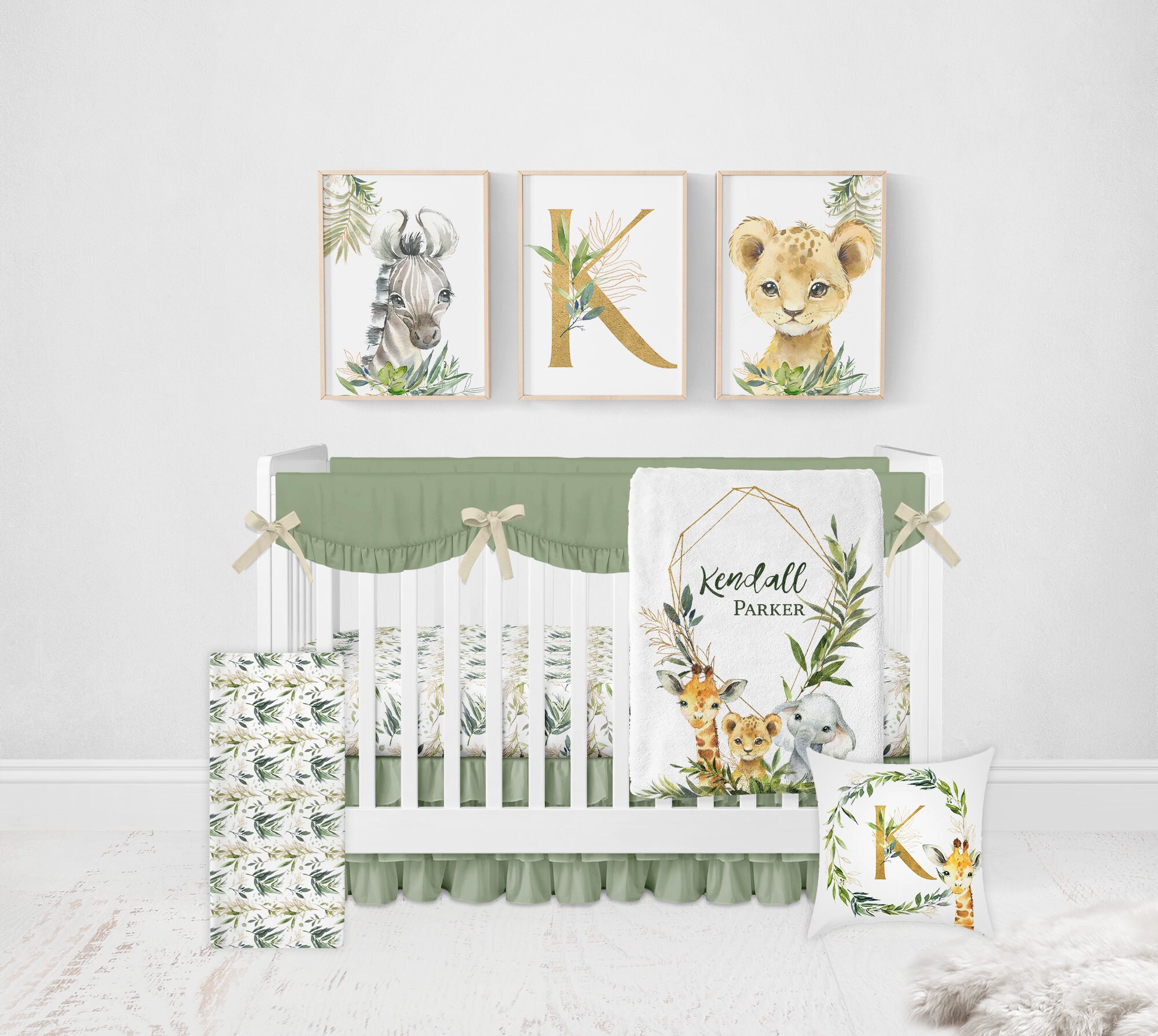 Safari Crib Sheet Safari Crib Bedding Set Safari Animal Baby Etsy