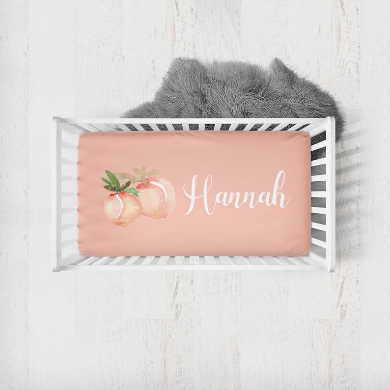 Peach Crib Bedding Set Baby Girl Crib Bedding Set Peach Etsy