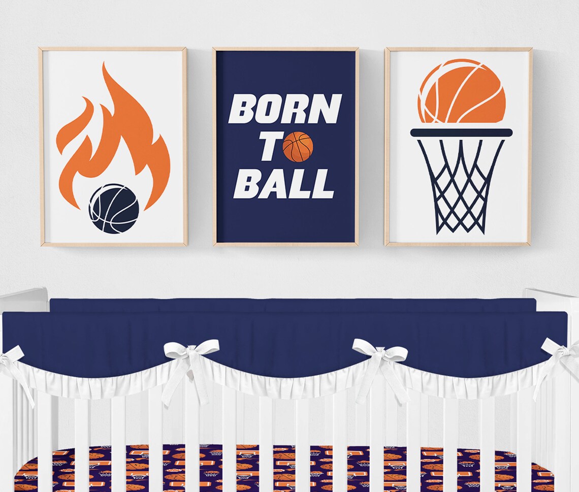 Basketball Nursery Prints Basketball Nursery Decor Set of 3 Etsy