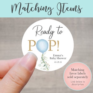 Oh Boy Baby Shower Invitation, Blue Balloon Baby Shower Invite, Oh Boy Baby Shower Editable Invitation Template, Boy Shower Invitation BBS1 image 8