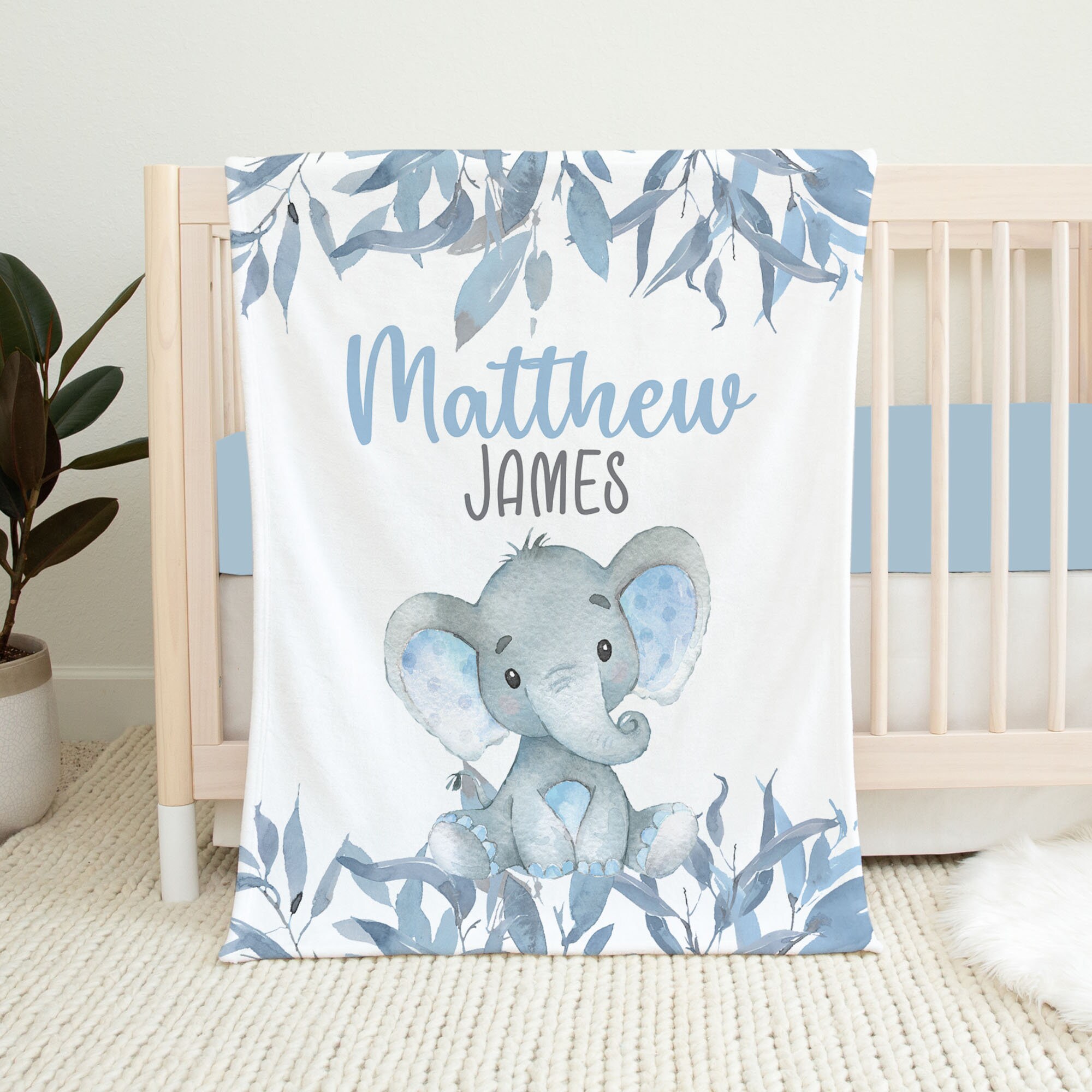 Baby elephant bedding for boy sales