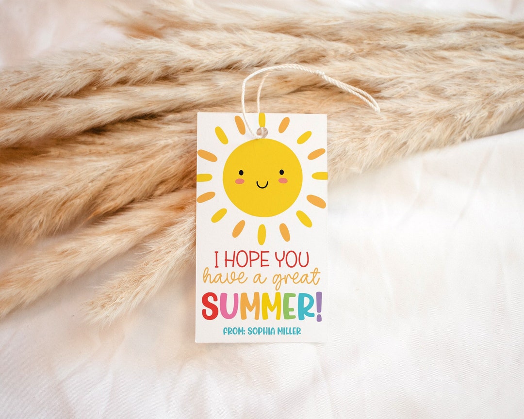 End of School Year Tags, Last Day of School, Editable Teacher Thank You ...
