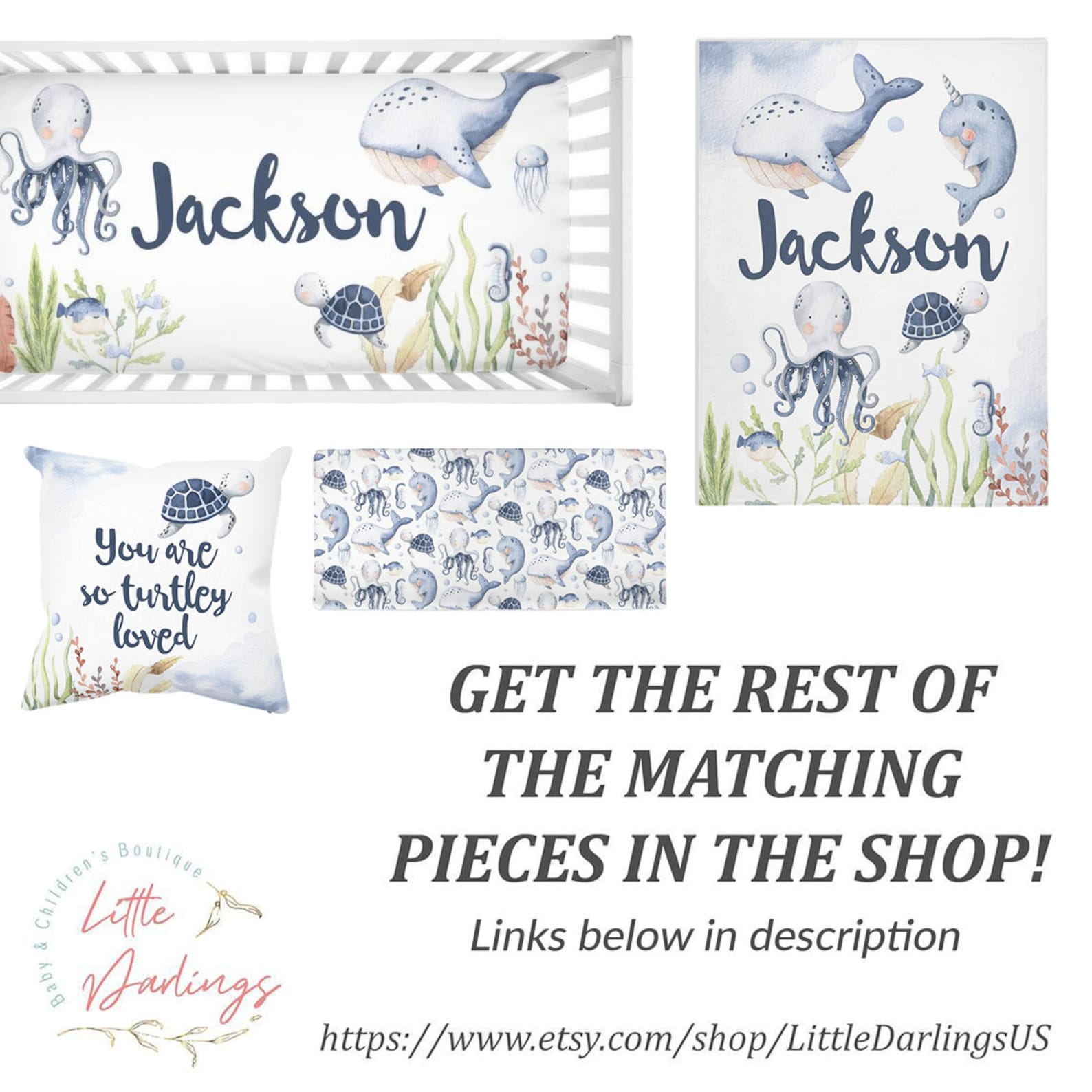 Under the Sea Baby Blanket Personalized Baby Boy Blanket Etsy