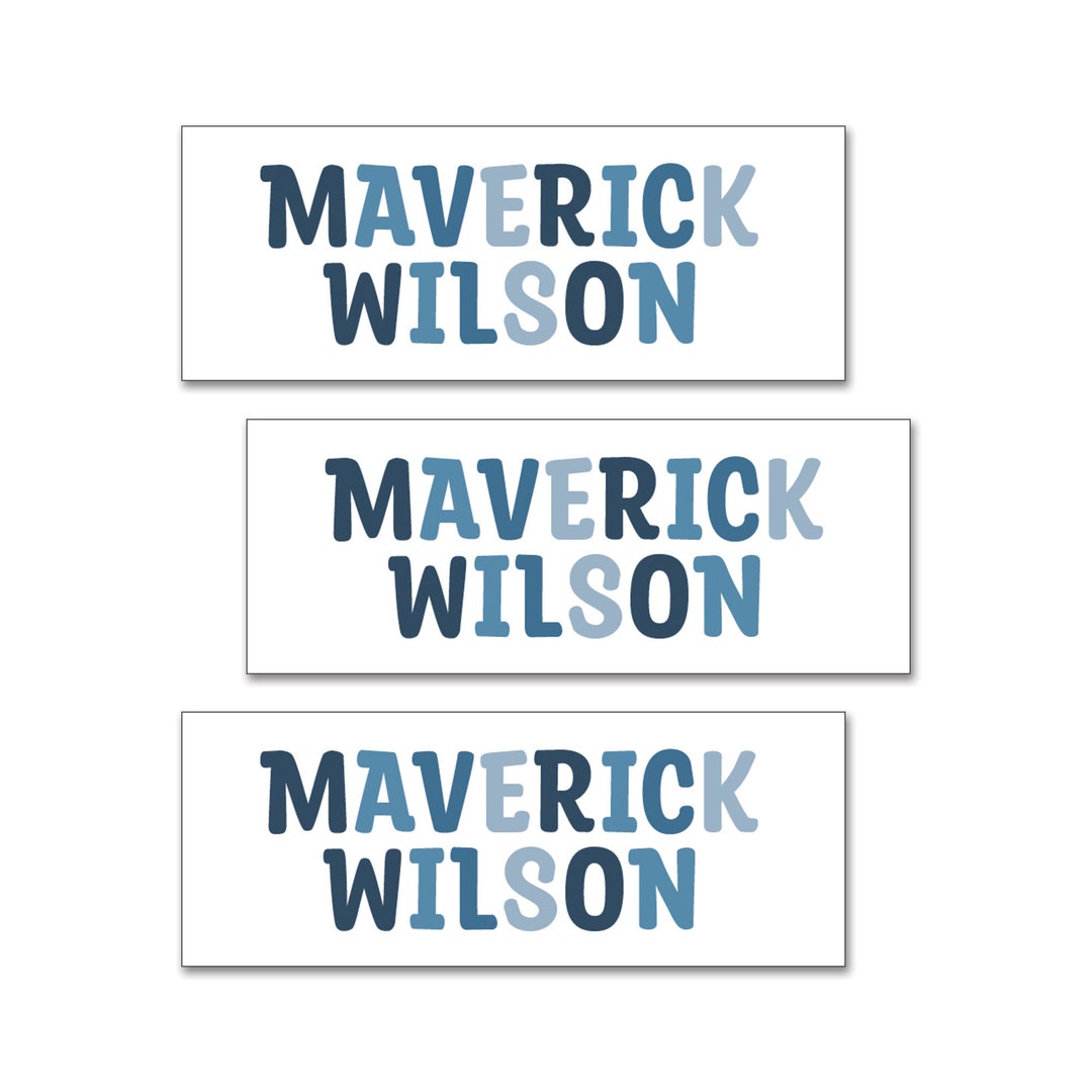 Personalized Name Labels for Boy, Name Labels for School Supplies ...