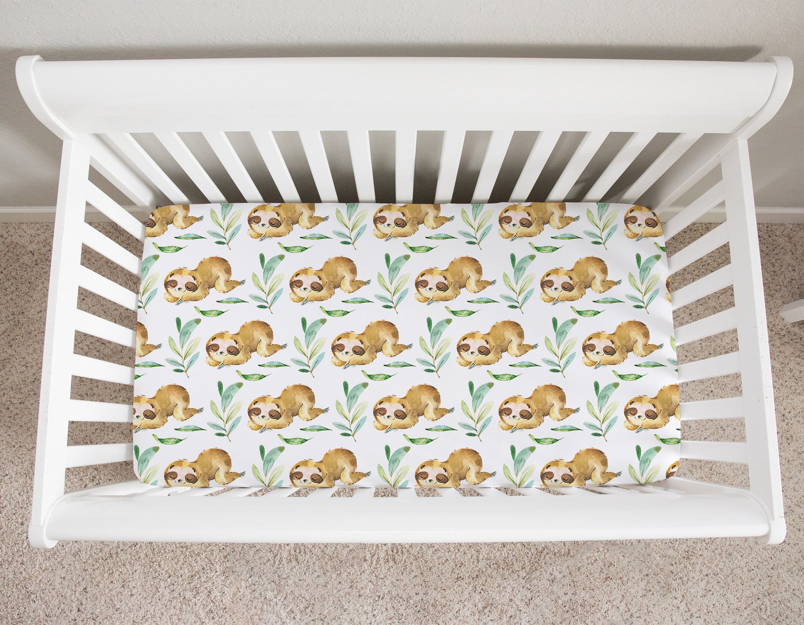 Sloth Crib Bedding Set Baby Boy Crib Bedding Set Sloth Etsy