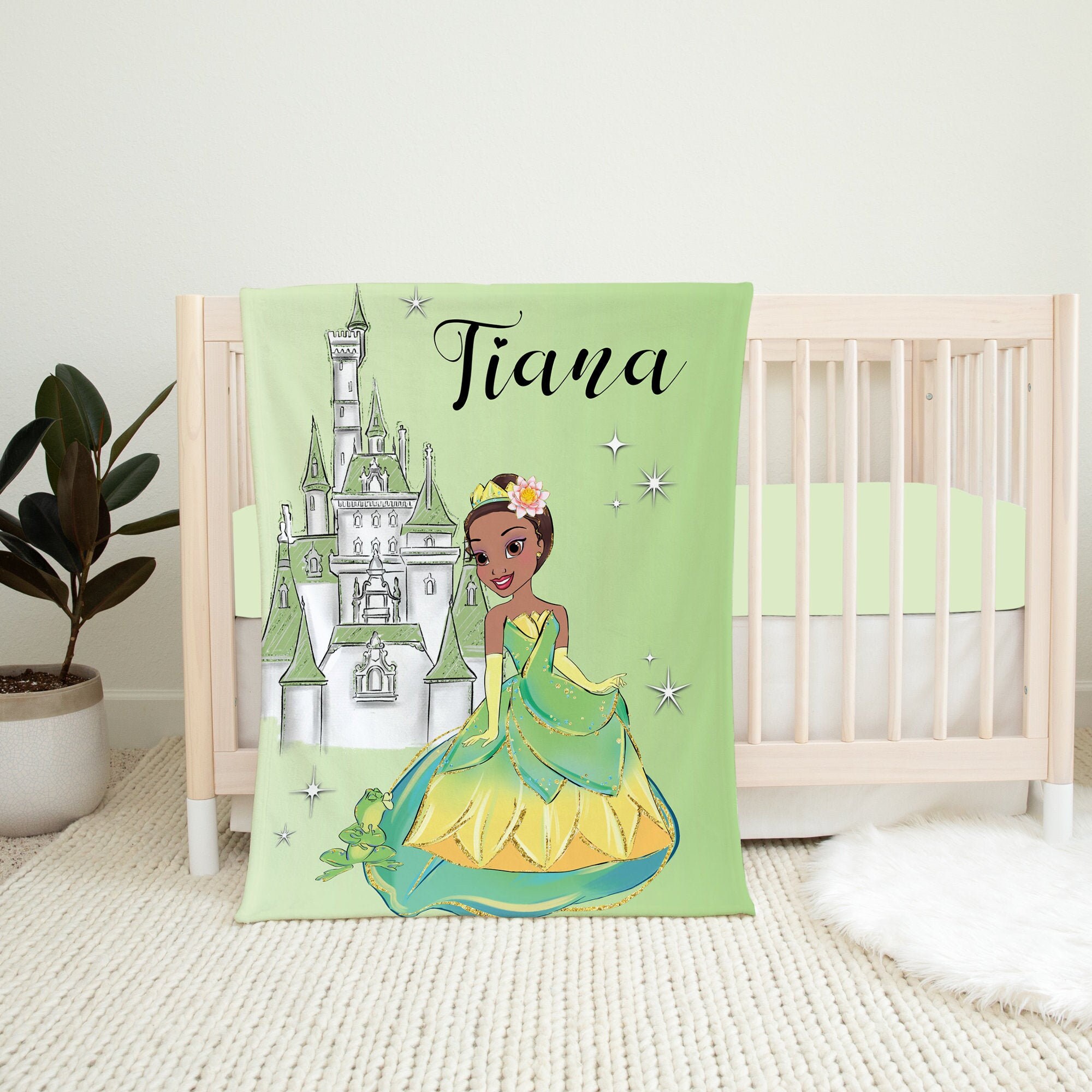 Personalized Princess Blanket Baby Girl Blanket Princess Etsy