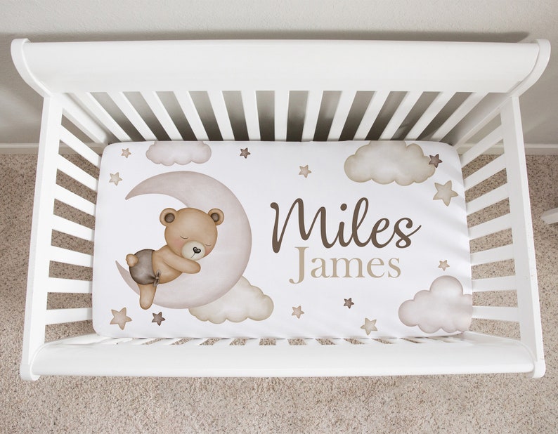 Teddy Bear Crib Bedding Set Boy Baby Boy Crib Bedding Etsy