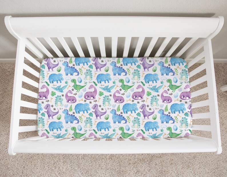 Dinosaur Crib Sheet Dinosaur Crib Bedding Dinosaur Nursery Etsy