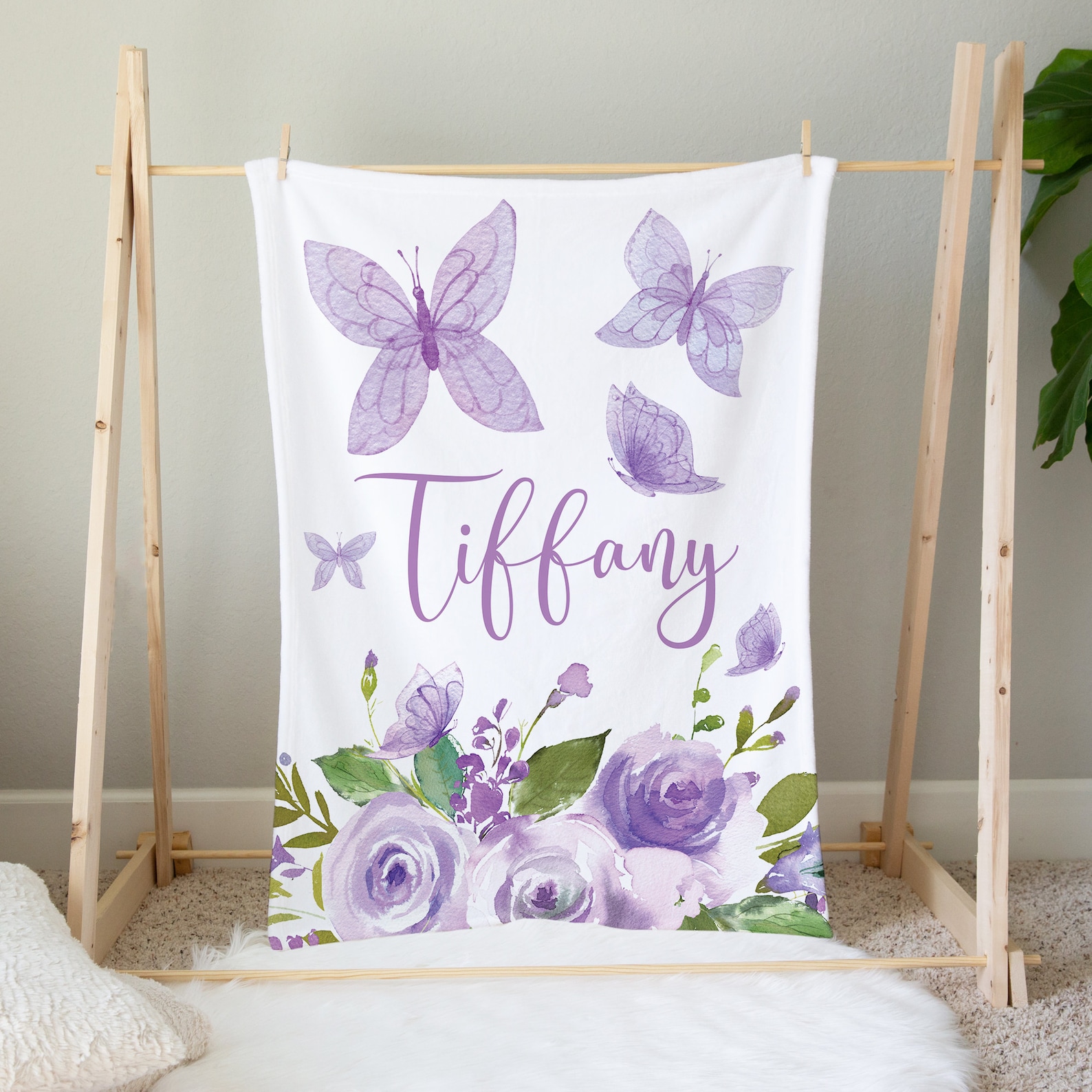 Purple Butterfly Crib Bedding Set Baby Girl Crib Bedding Set Etsy