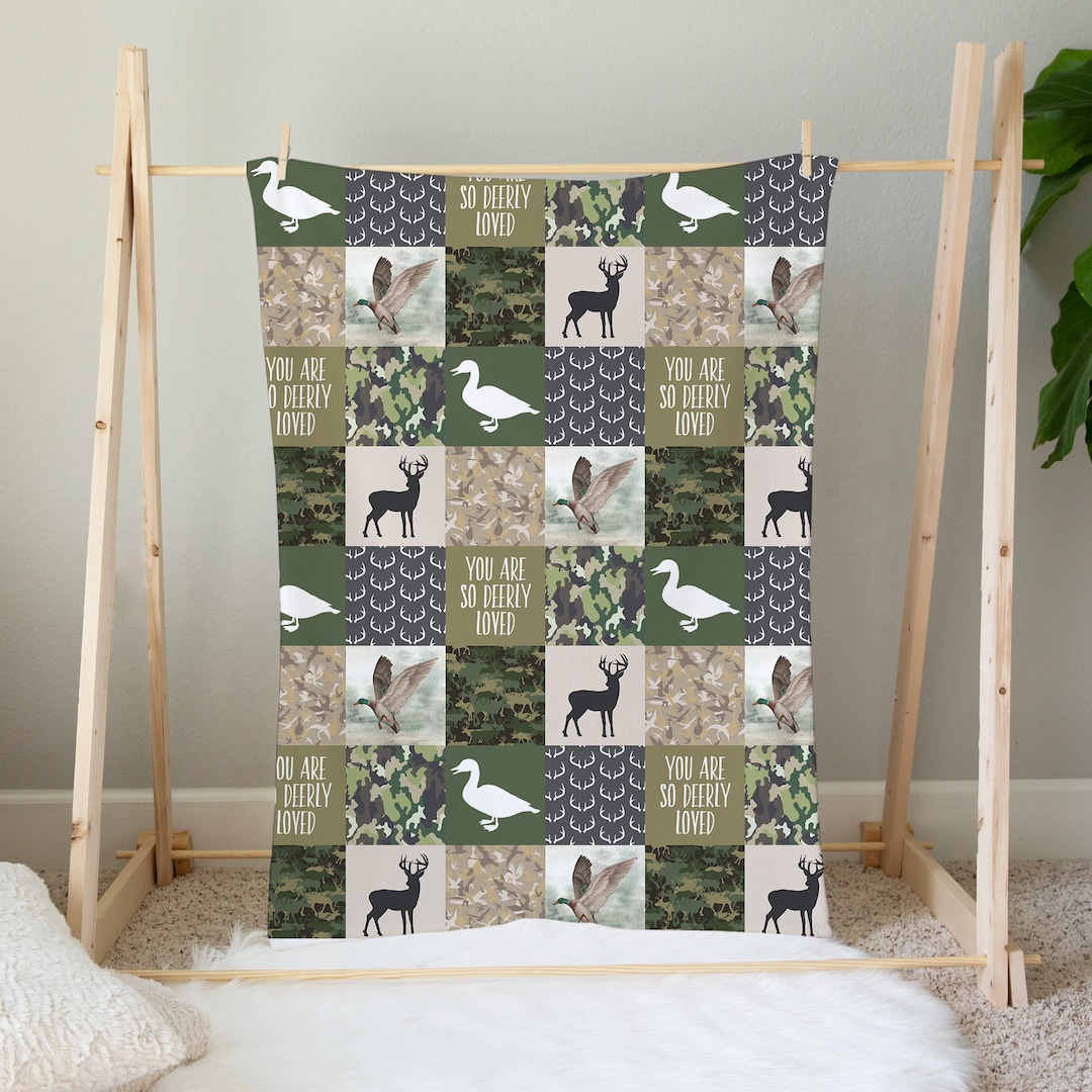 Camo Baby Blanket, Deer Baby Blanket, Duck Hunting Baby Blanket Baby