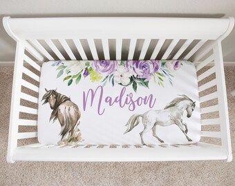 Horse crib sheets hot sale