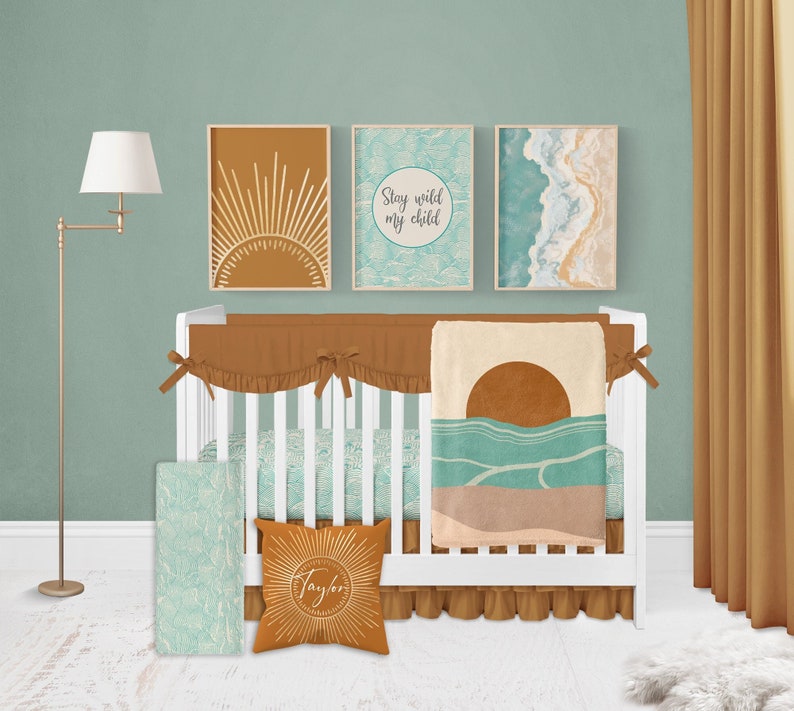 Boho Crib Bedding Set Baby Boy Crib Bedding Boho Nursery Etsy