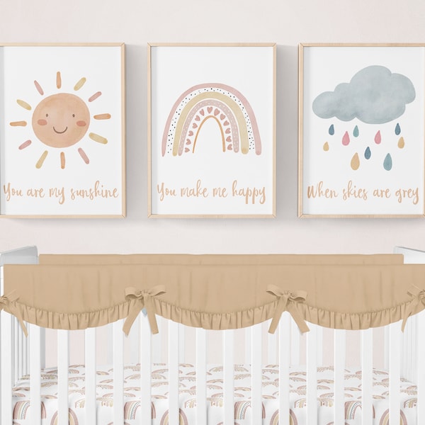 Rainbow Nursery Art Etsy