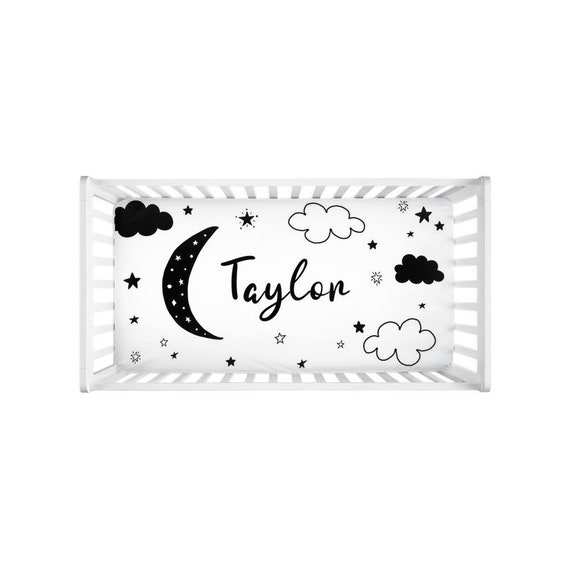 Moon top crib sheets