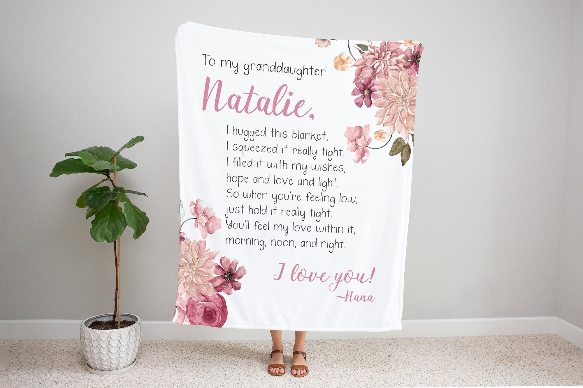 Personalized Granddaughter Blanket to My Granddaughter Etsy
