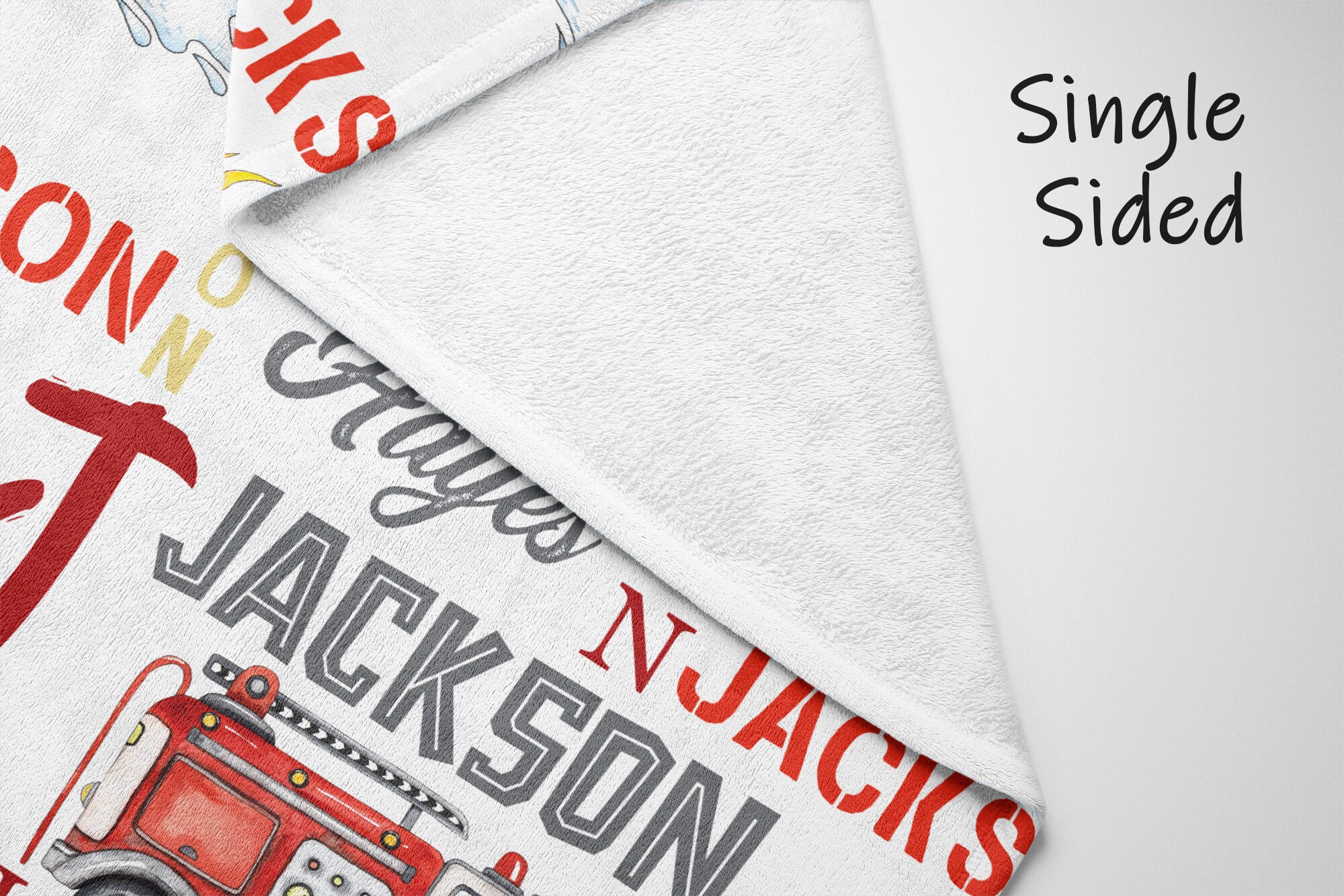 Personalized Fire Truck Blanket Name Blanket Baby Boy Etsy