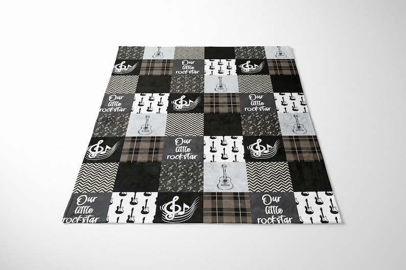 Guitar Crib Bedding Set Baby Boy Crib Bedding Set Music Theme Etsy