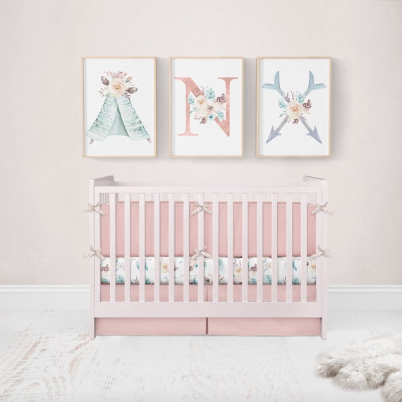 Boho Nursery Wall Art, Boho Nursery Prints, Boho Baby Nursery, Nursery Wall Art, Boho Nursery Decor, Boho Nursery Decor Girl Set of 3 Prints