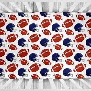 Football Crib Bedding Set, Baby Boy Bedding Set, Football Nursery Bedding, Boy Nursery Bedding, Crib Bedding Set Boy, Sports Crib Bedding image 2