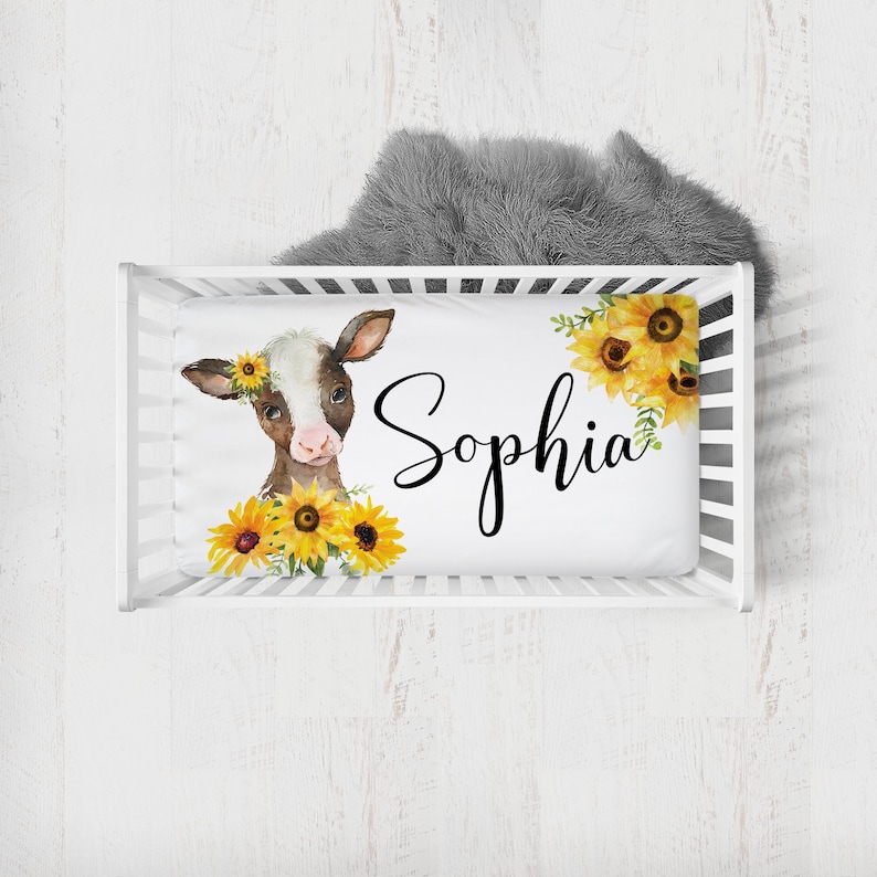 Baby Girl Crib Bedding Set Cow Crib Bedding Cow Print Etsy