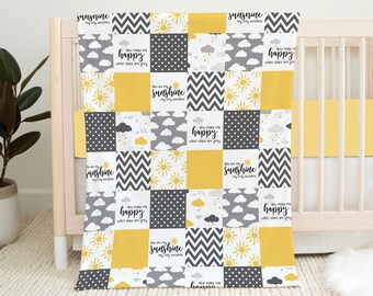 Gender Neutral Crib Bedding Set, You Are My Sunshine Nursery, Sun Crib  Bedding, Neutral Nursery Set, Grey, Yellow Crib Bedding Set Boy, Girl