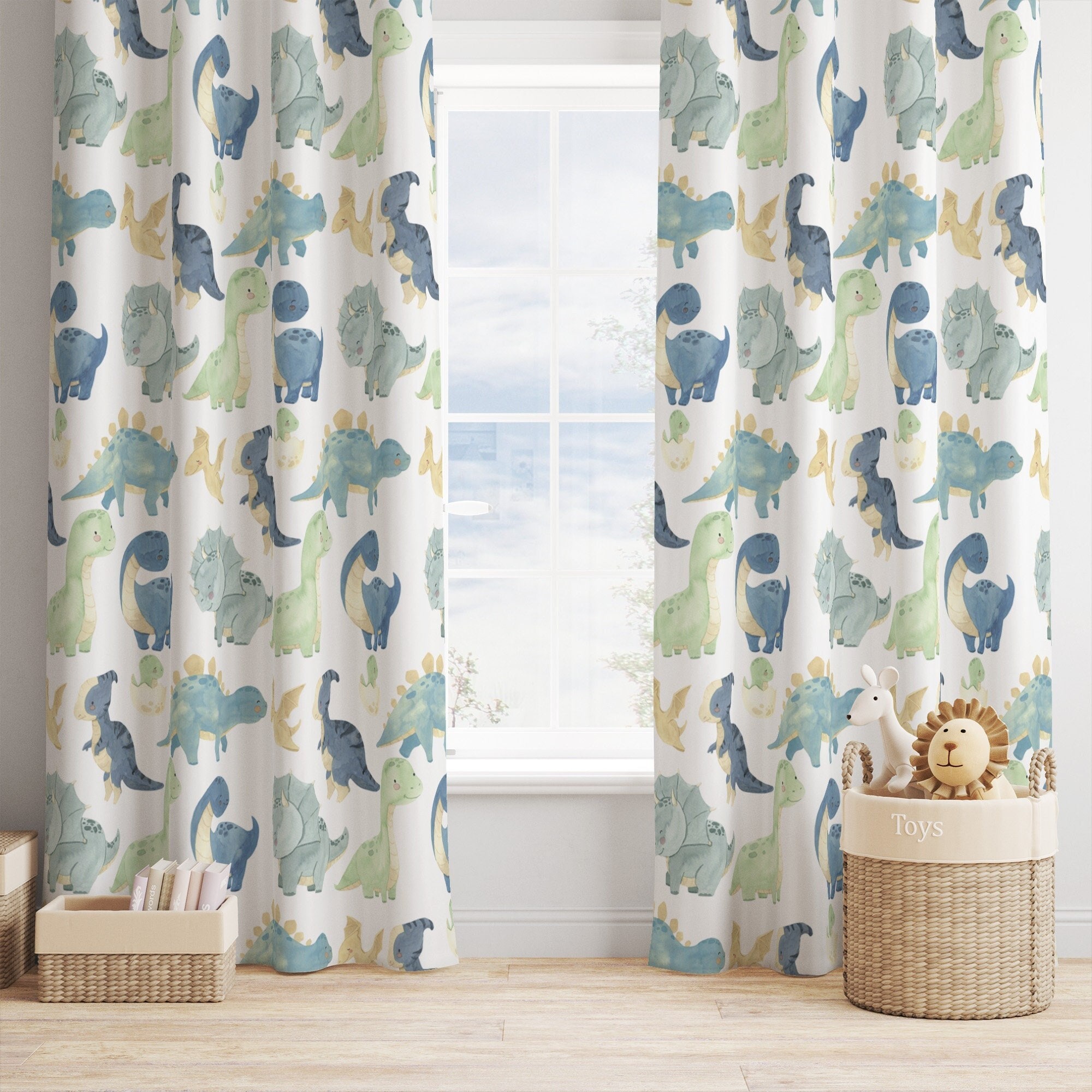 Tenda Da Doccia Con Dinosauri, Divertente Tessuto Impermeabile, 152x182 Cm, Con Ganci, Per Bagno Bambini E Ragazzi, Design Funghi E Trex